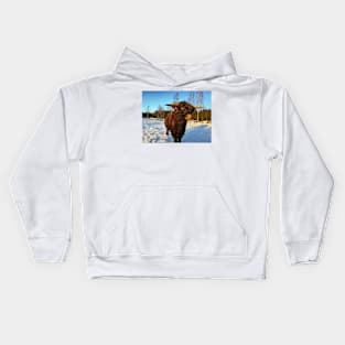 Scottish Highland Cattle Bull 2264 Kids Hoodie